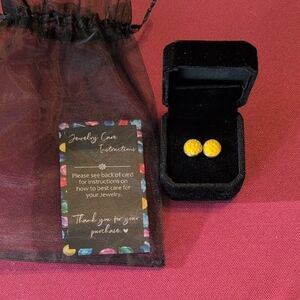 Druzy Gold Stud Earrings